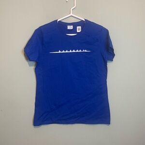 NWT Womens Sailing‎ Rowing Crew Boat Short Sleeve Minimalist T-Shirt Blue Medium